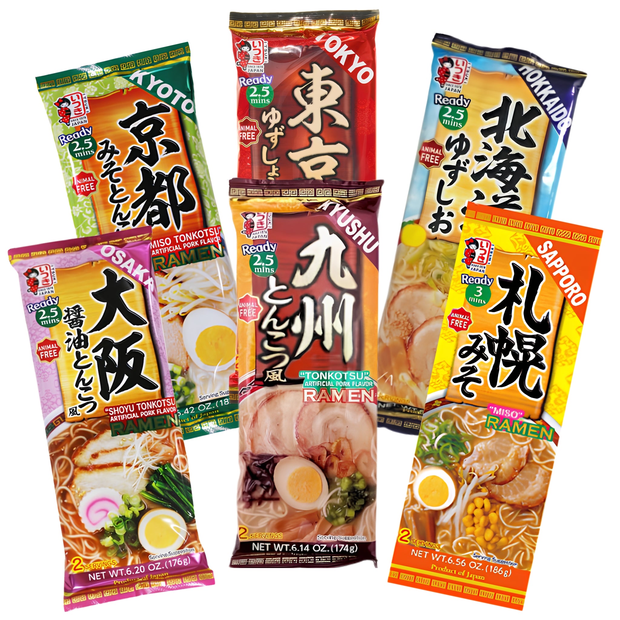 Itsuki Regional Ramen Tasting Set — 6 Flavours from Across Japan