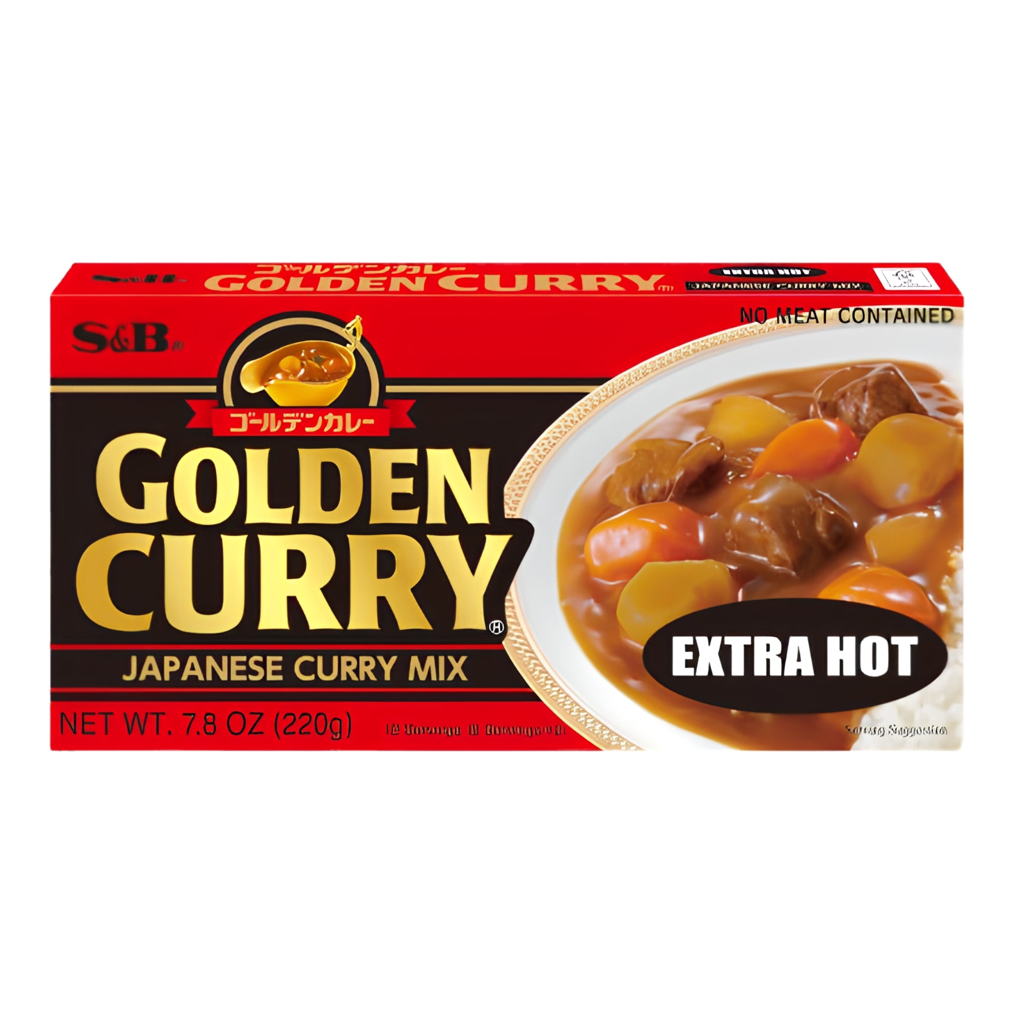 S&B Golden Curry Extra Hot Curry Roux 220g