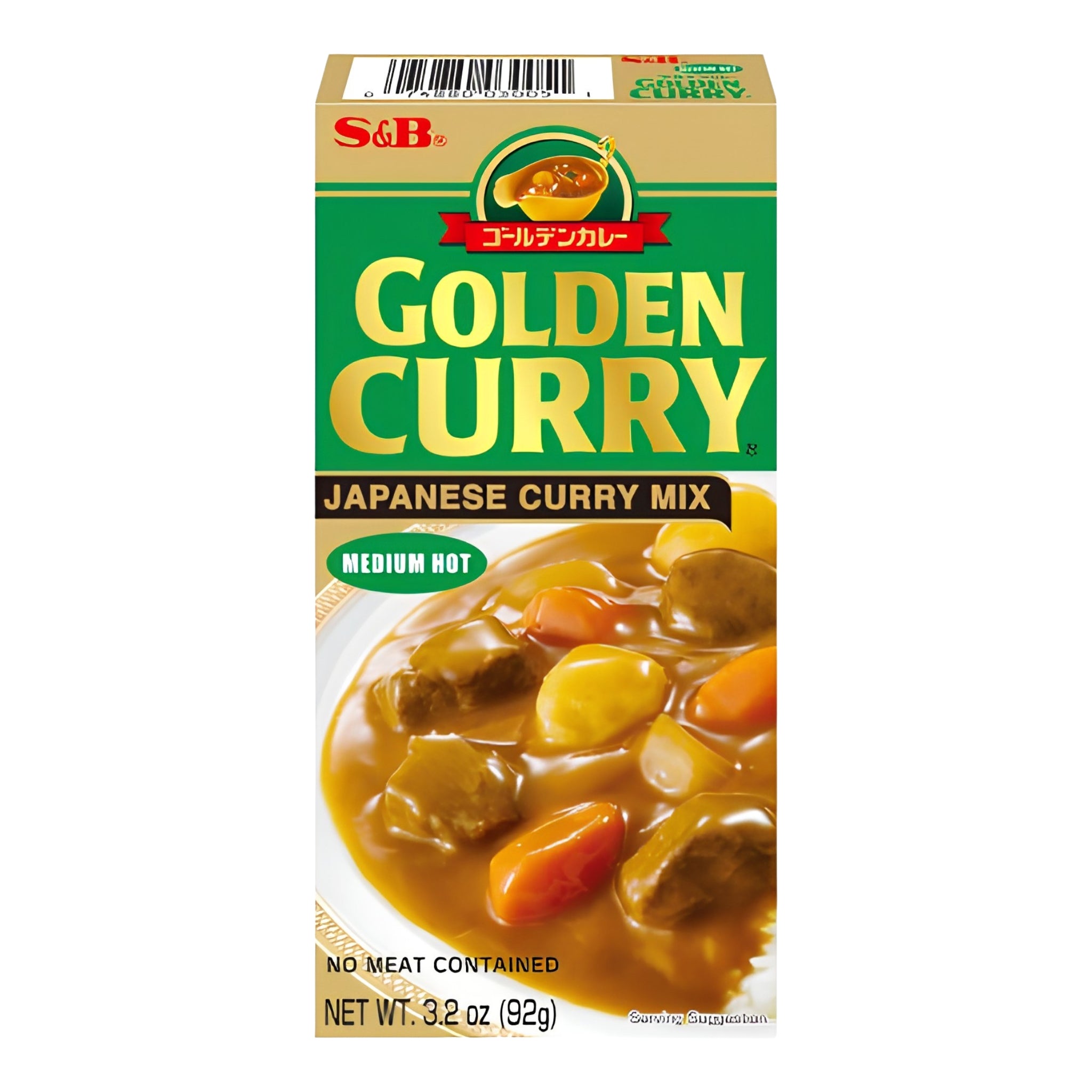 S&B Golden Curry Medium Hot Curry Roux 92g