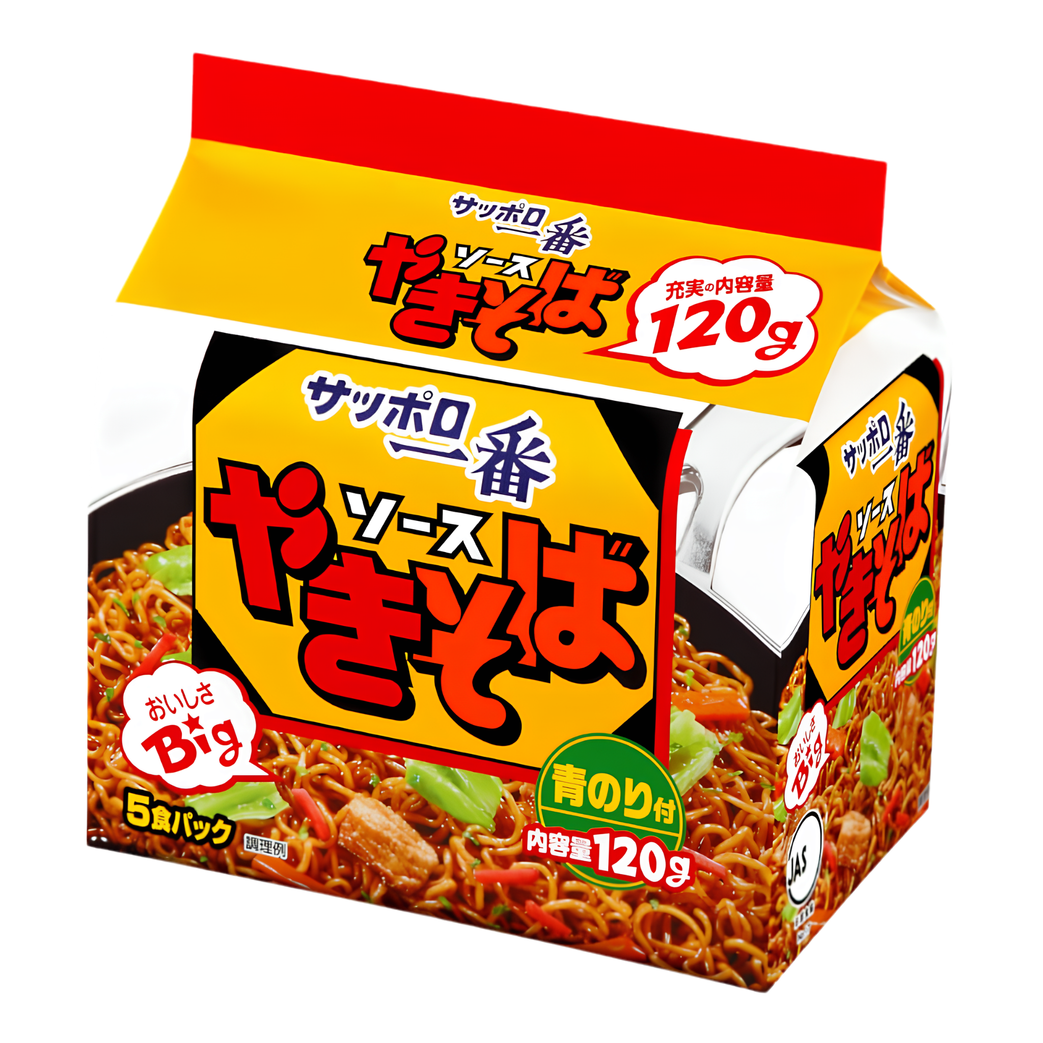Sapporo Ichiban Sauce Yakisoba Japanese Instant Yakisoba 5-Pack 600g