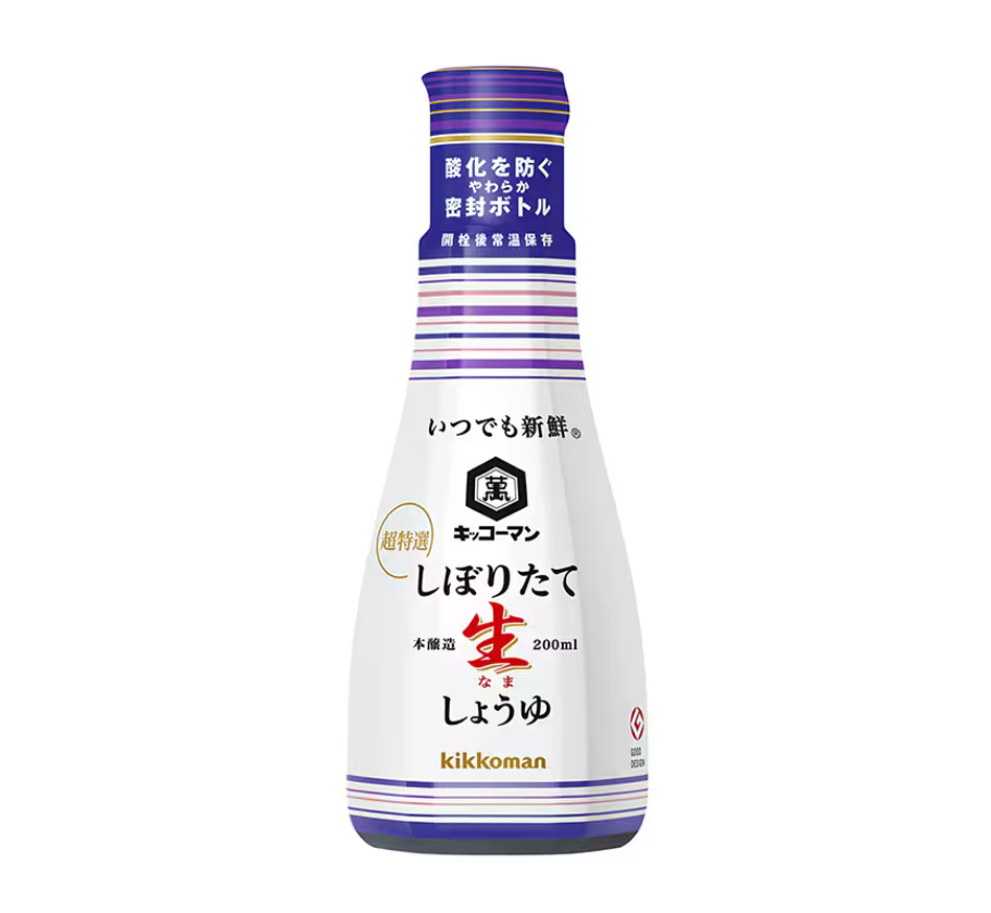 Kikkoman Shiboritate Nama Soy Sauce (Unpasteurised) 200ml