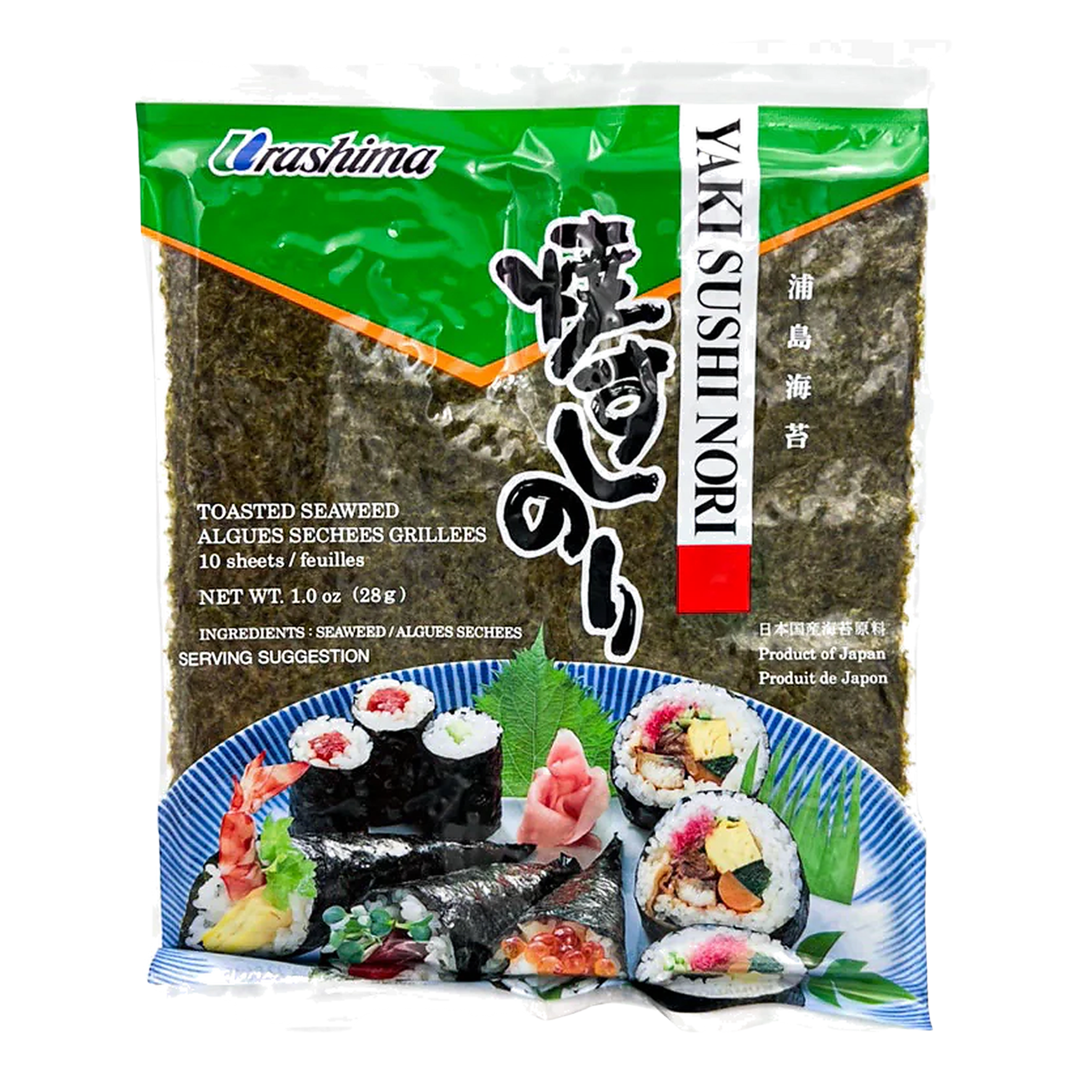 Urashima Yaki Sushi Nori 10 Sheets