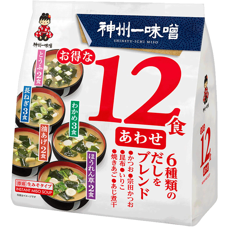 Shinsyu-Ichi Instant Miso Soup Assorted 12 Pack