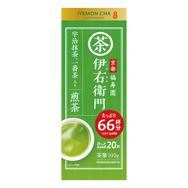 "Ujinotsuyu" Iyemon Green Tea Leaves with Macha Powder