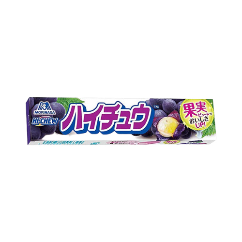 Product: Morinaga Hi-Chew Grape 55.2g  Description: A chewy fruit candy with a grape flavour filling. Japan's favourite fruit candy!  Country of Origin: Japan