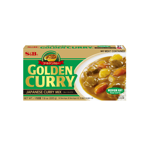 S&B Golden Curry Mix Medium Hot 220g
