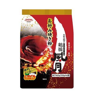 Showa Tsuruhashi Fugetsu Okonomiyaki Flour Mix 100g × 4 Pack