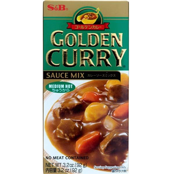 S&B Golden Curry Mix Medium Hot 92g