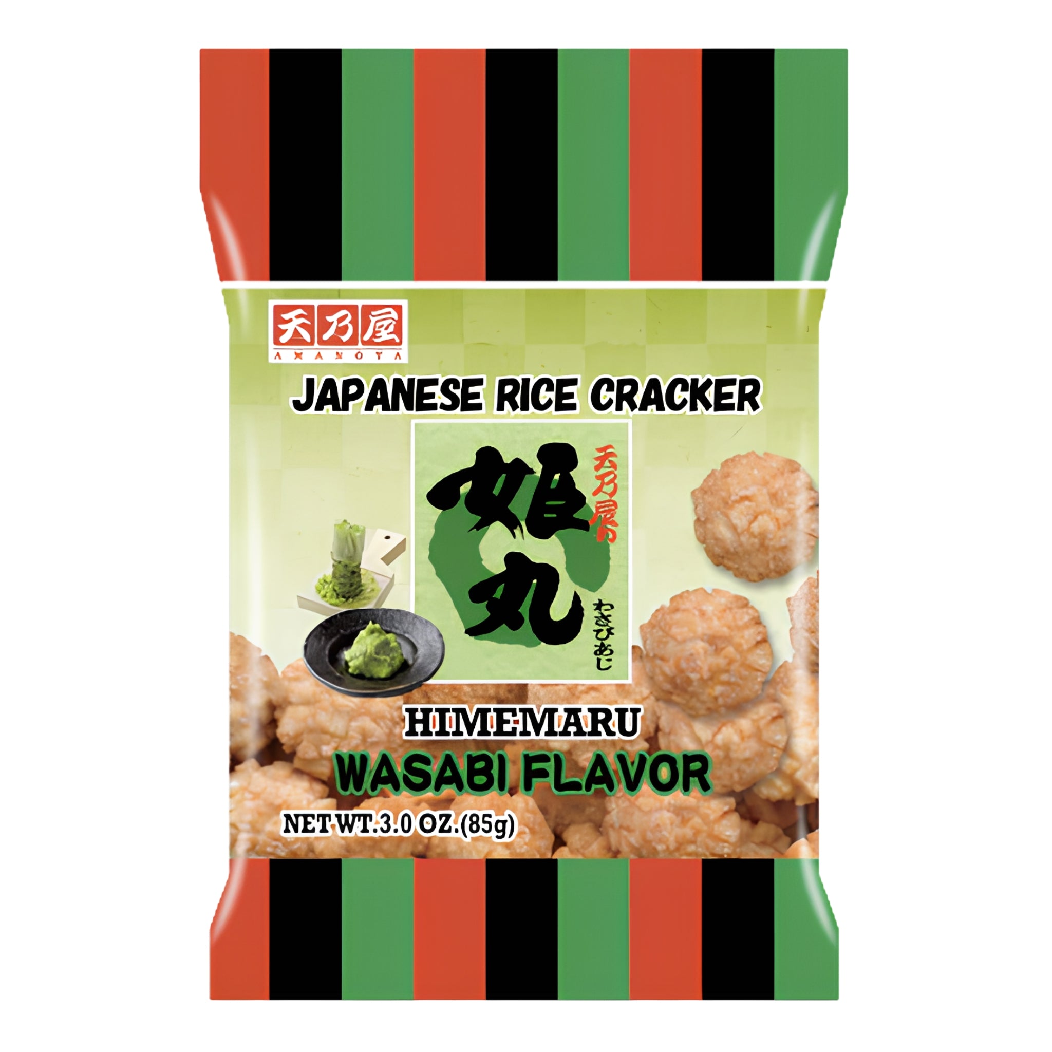 Amanoya Hime Maru Wasabi Rice Crackers 85g
