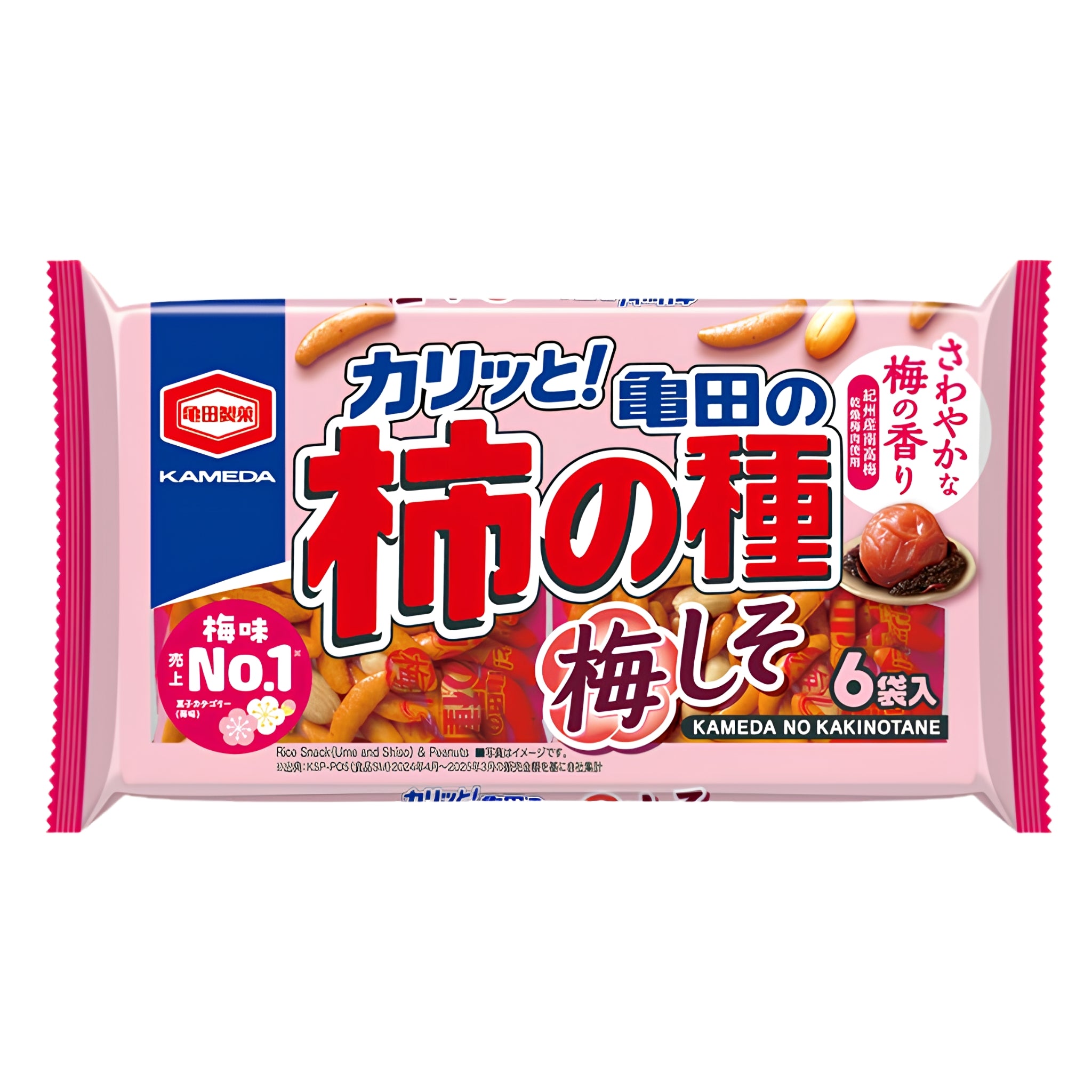 Kameda Kaki no Tane Plum 6 Pack 164g