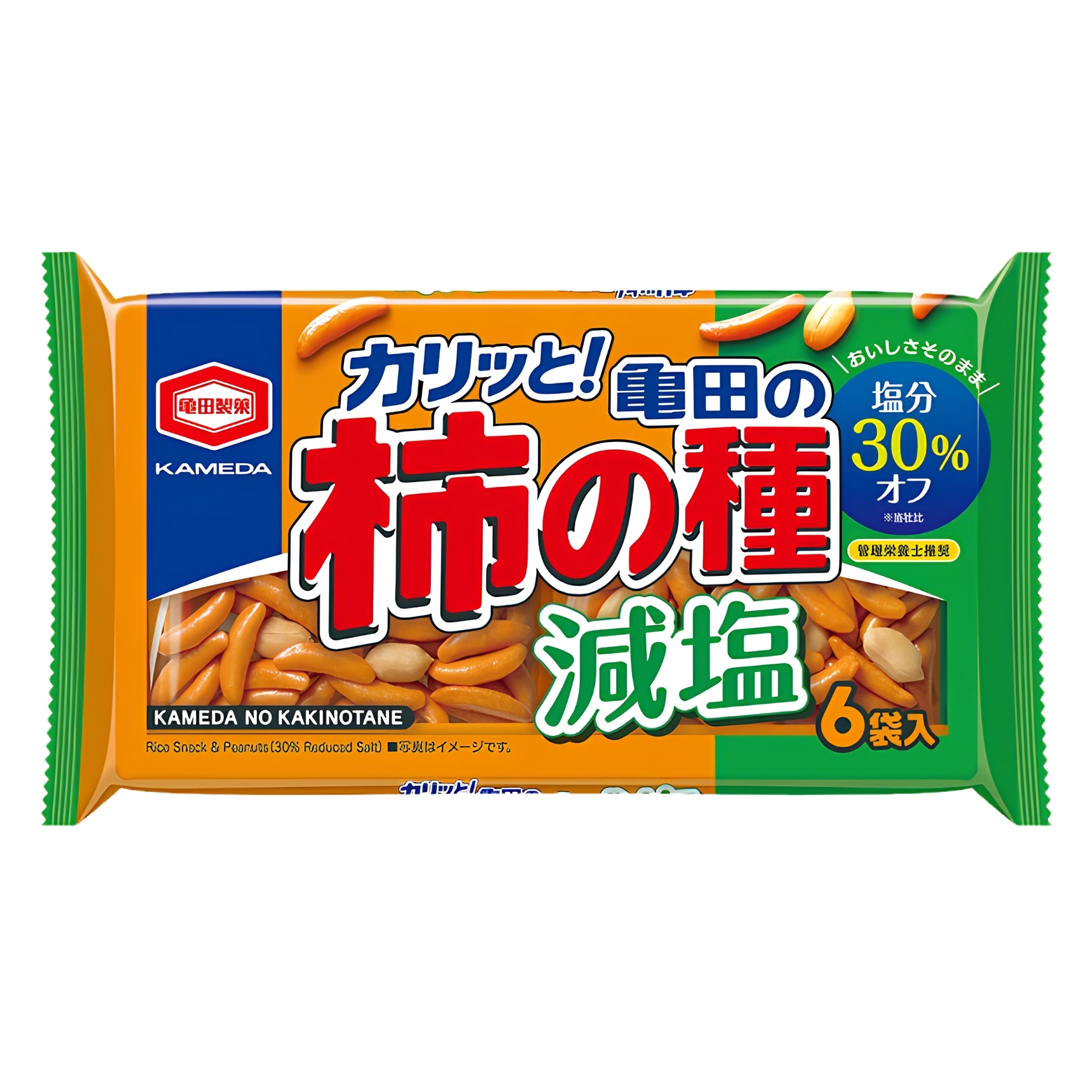 Kameda Kaki no Tane Reduced Salt 6 Pack 164g