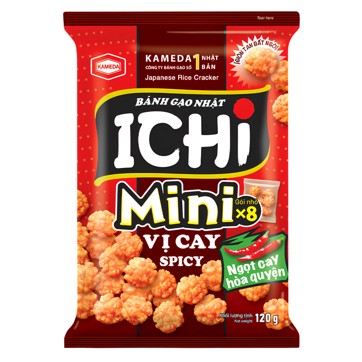 Kameda ICHI Mini Spicy Rice Crackers 120g
