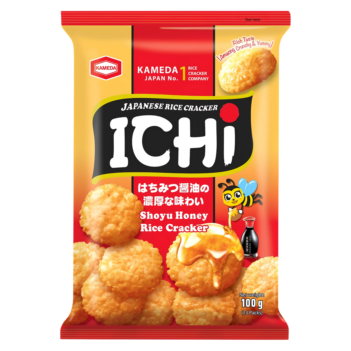 Kameda ICHI Shoyu Honey Rice Crackers 100g