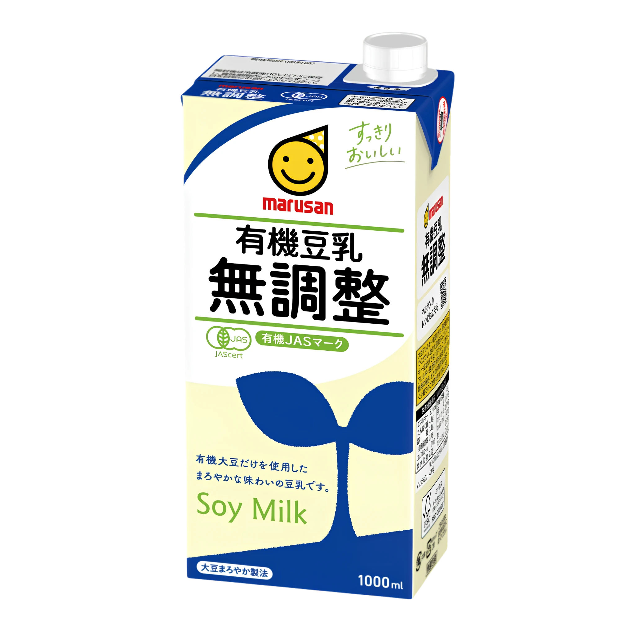 Marusan Organic Unsweetened Soy Milk 1L