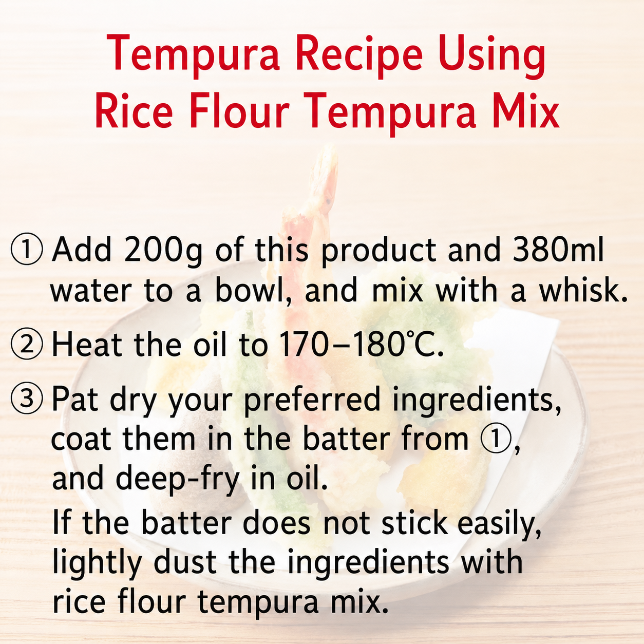 Mitake Gluten-Free Rice Flour Tempura Mix 200g