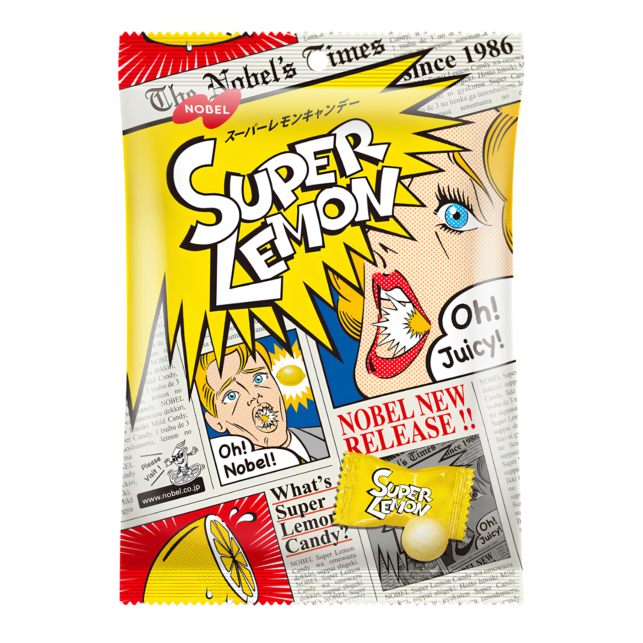 Nobel Super Lemon Sour Hard Candy 88g