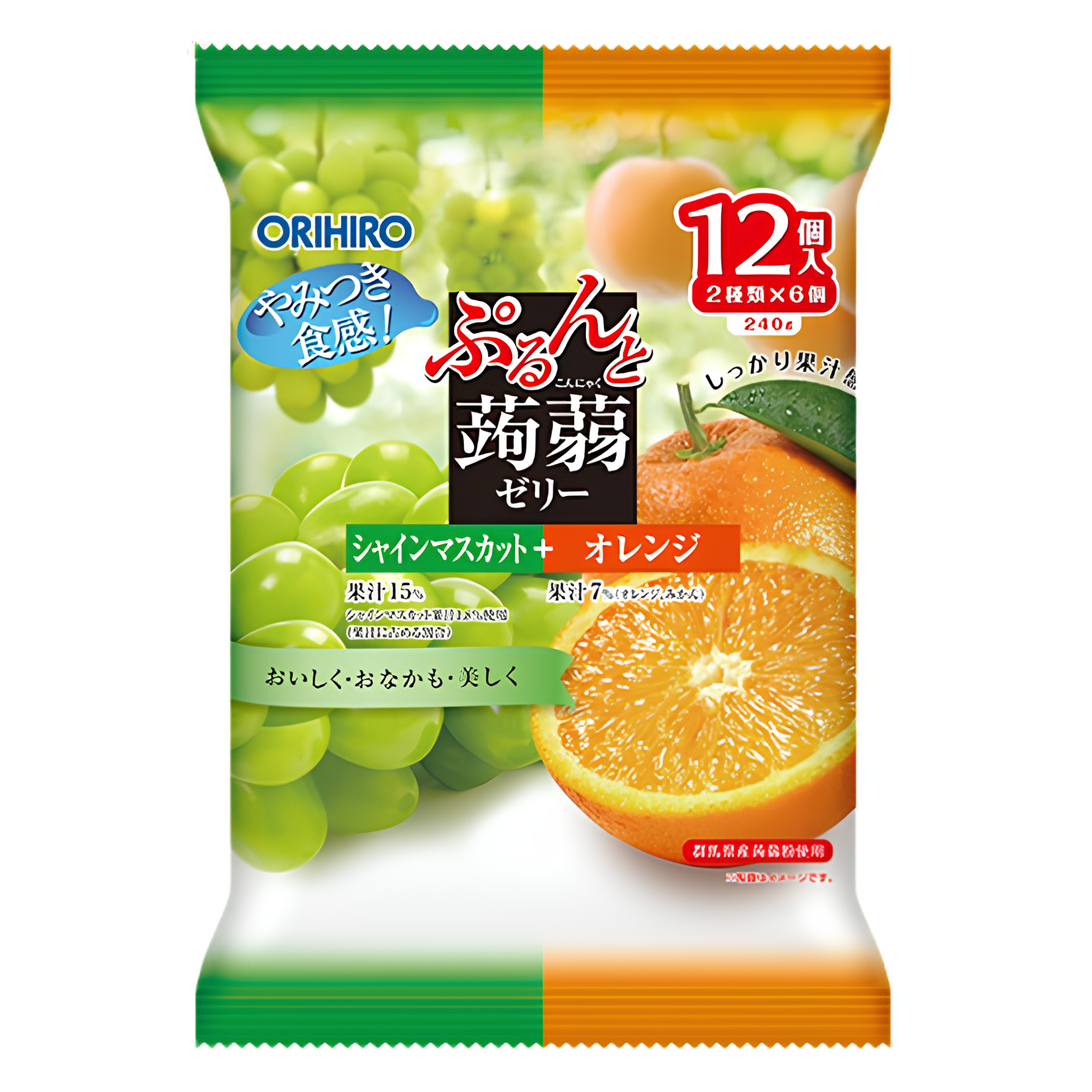 Orihiro Purunto Konnyaku Jelly Muscat + Orange 240g