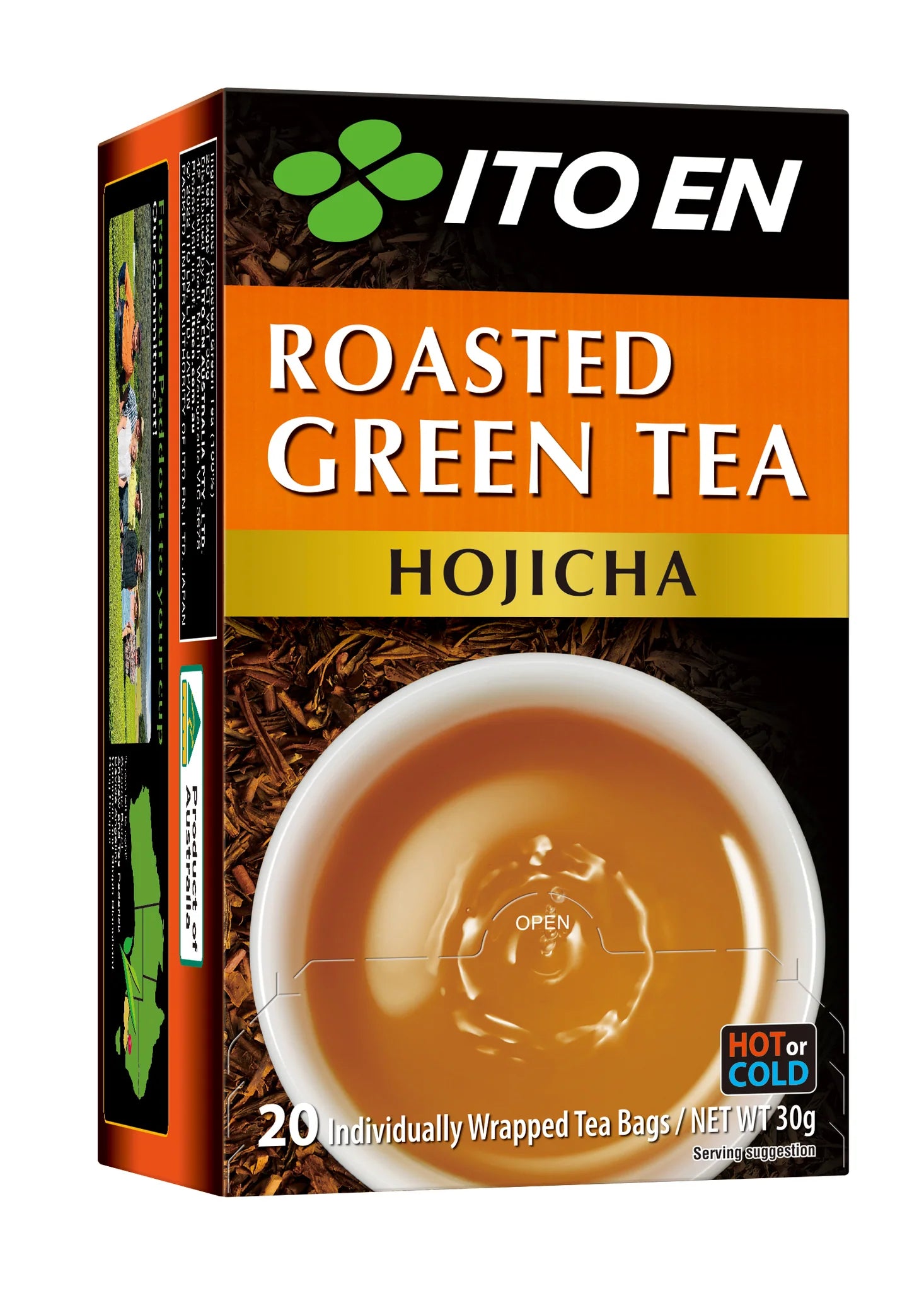 "Ito En" Roasted Green Tea HojiCha 20TB Hot or Cold 30g