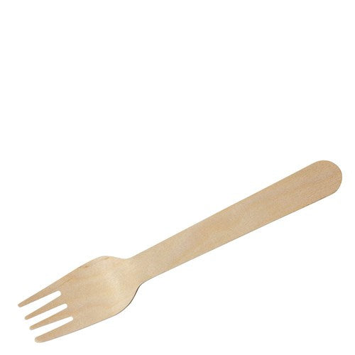 Cutlery Wooden Fork 160mm (100pcs)