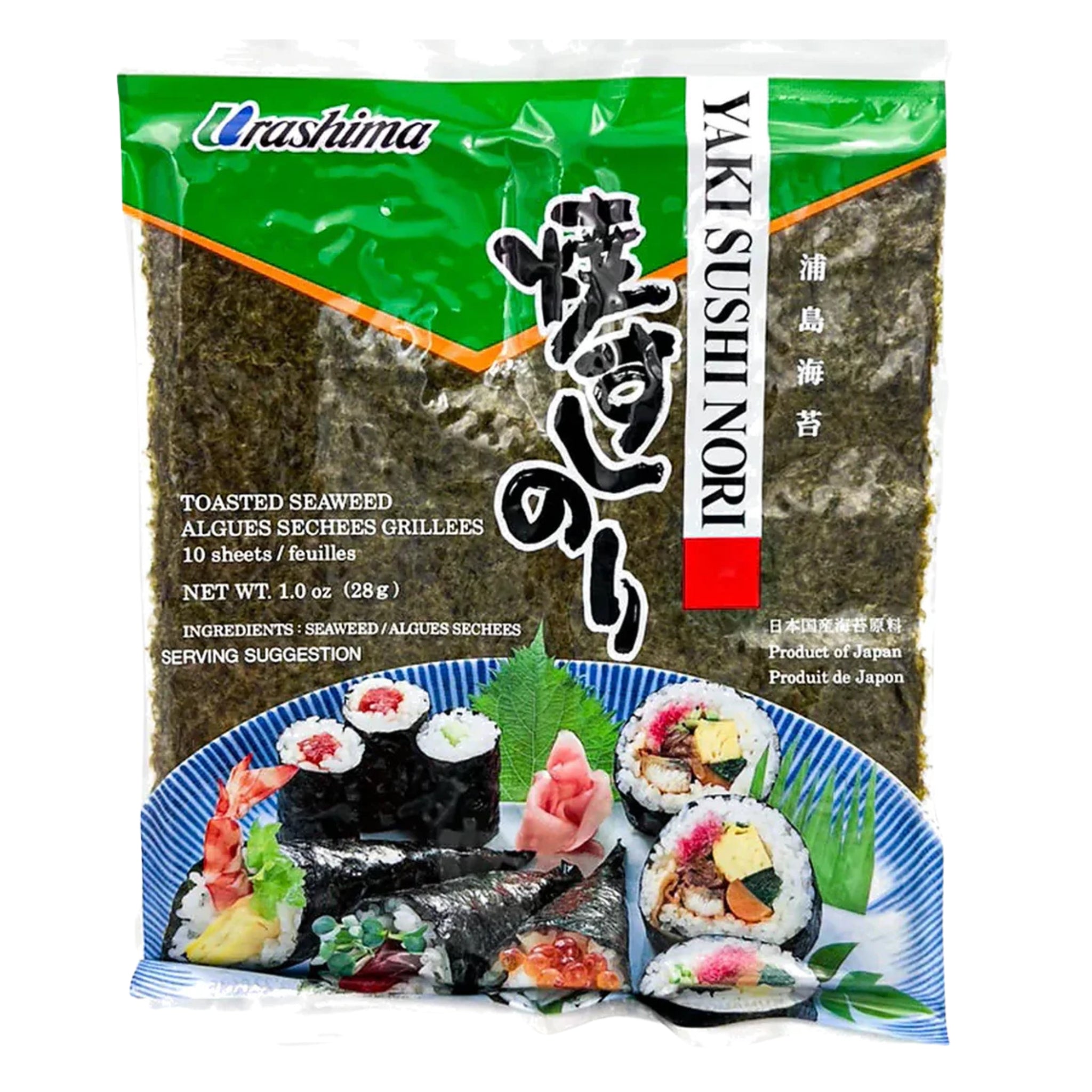 Urashima Yaki Sushi Nori 10 Sheets