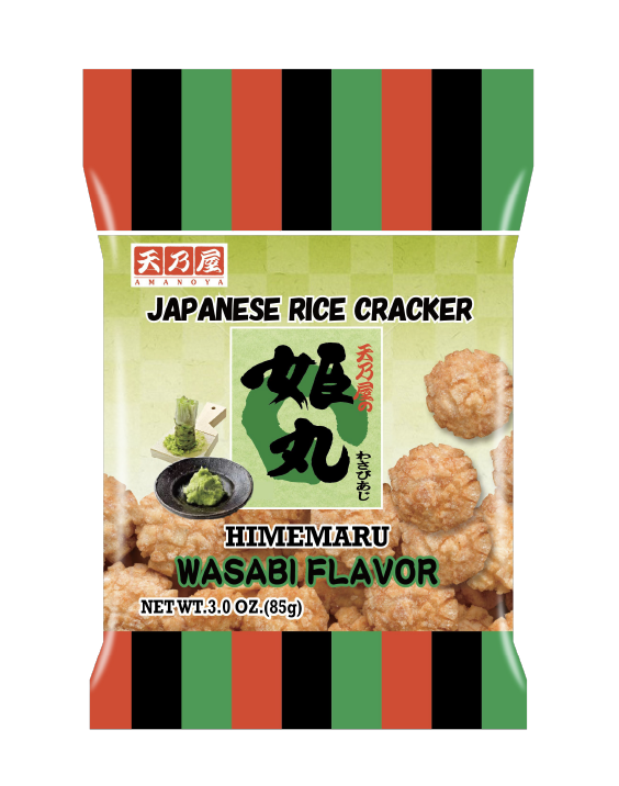 Amanoya Hime Maru Wasabi Rice Crackers 85g