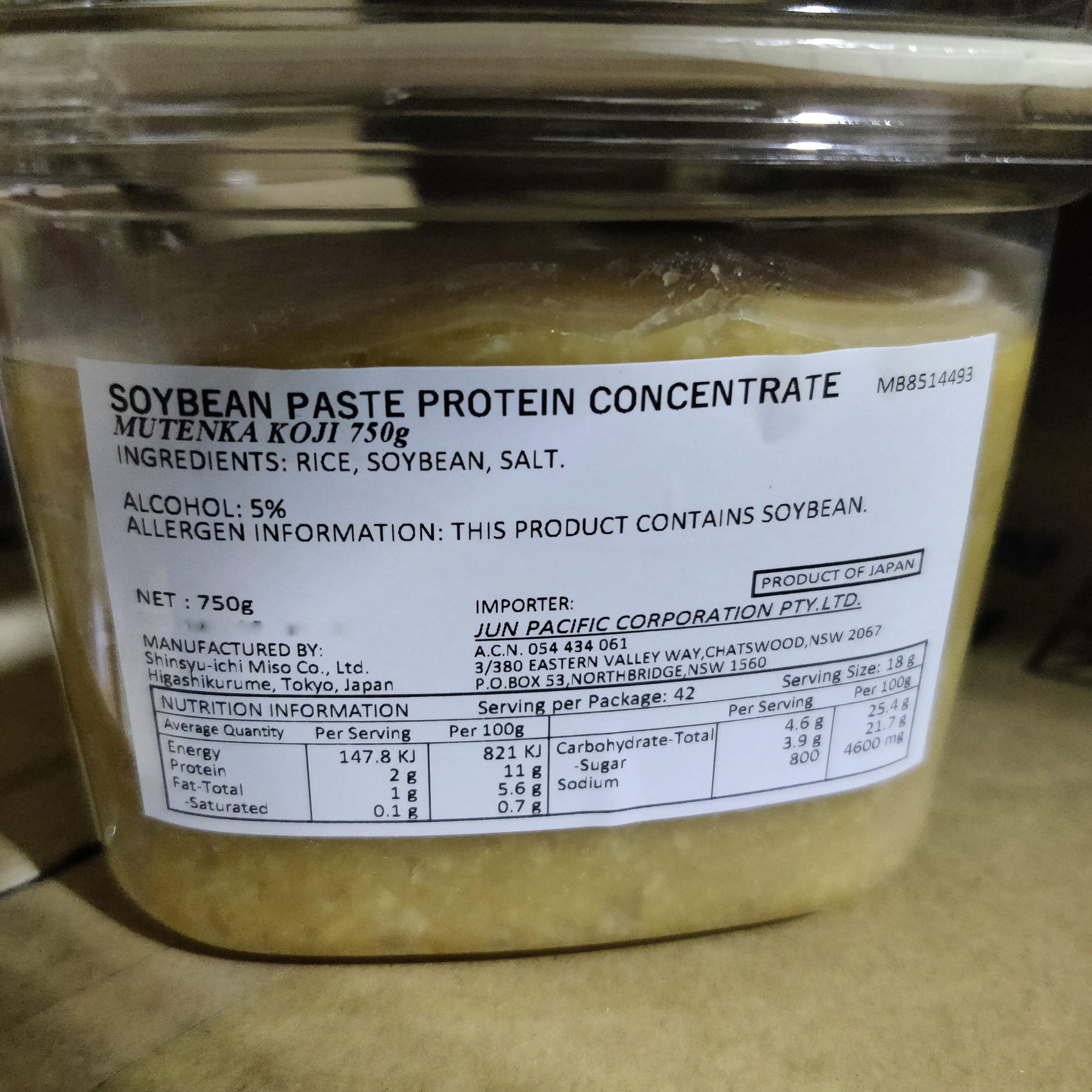 Shinsyu-Ichi Nama Koji Miso 750g