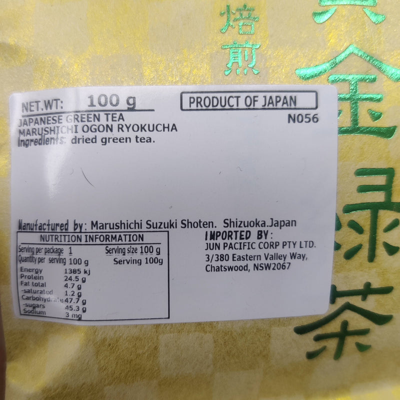 Marushichi Ogon Ryokucha - Green Tea Leaves 100g
