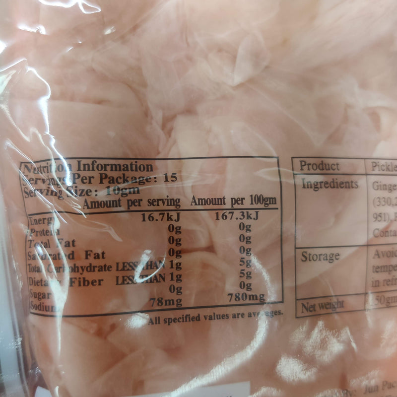 Jun Pacific Gari Pink Pickled Ginger 150g