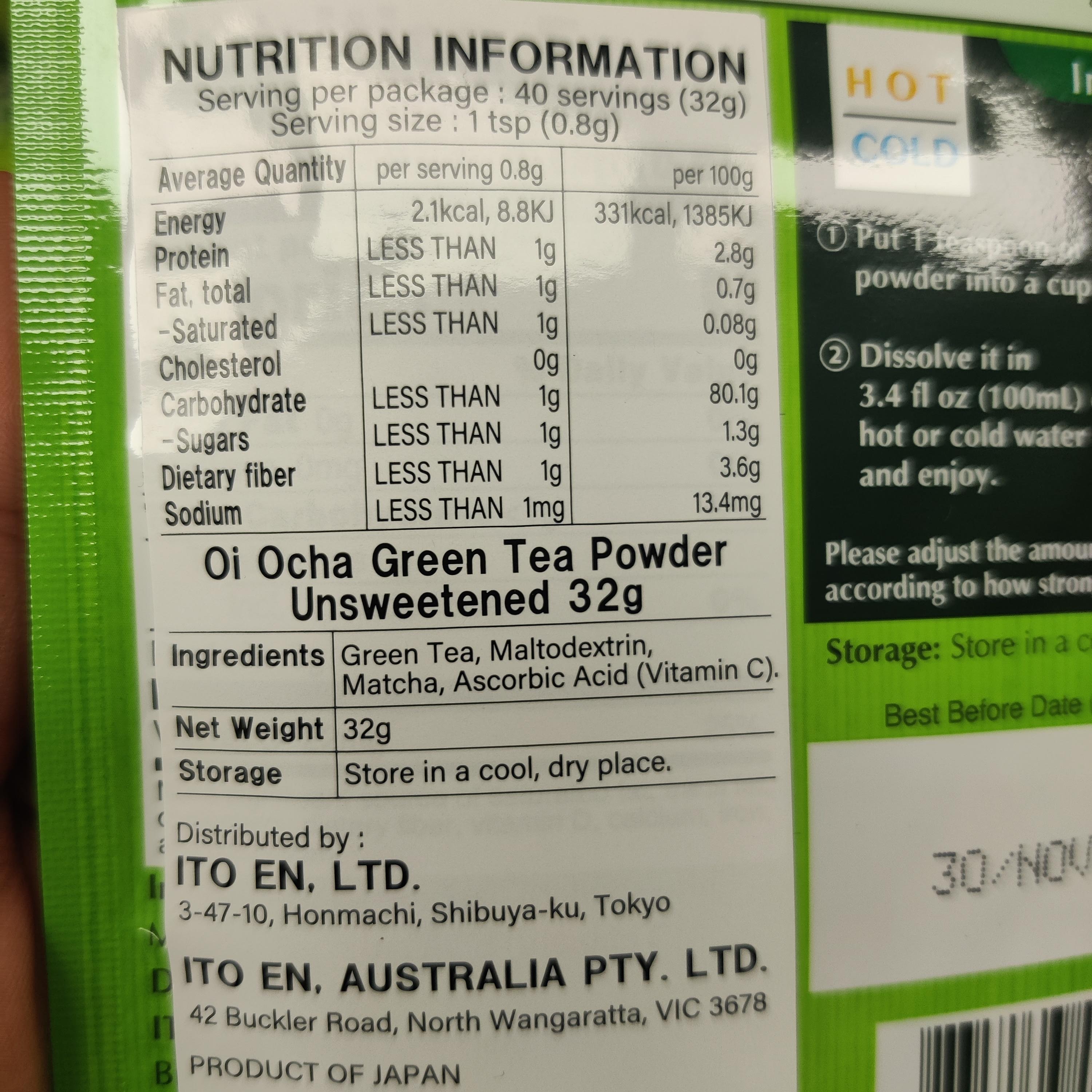 Ito En Oi Ocha Sarasara Ryokucha - Green Tea Powder 32g