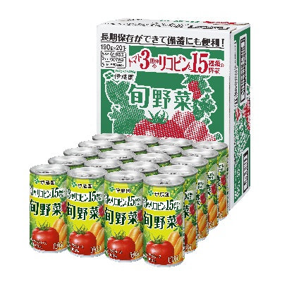 "Ito En" Mix of 15 Fresh Vegetables - Juice Can 190mlx20 (4.6kg)