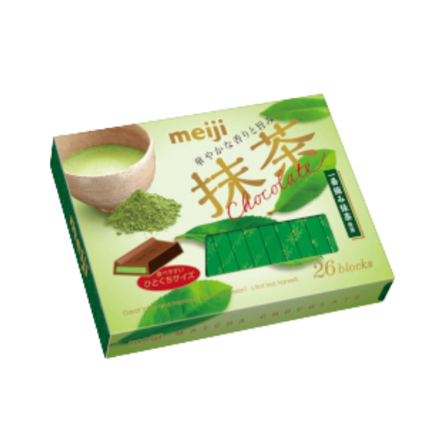 Meiji Matcha Chocolate Box 26pcs 121g