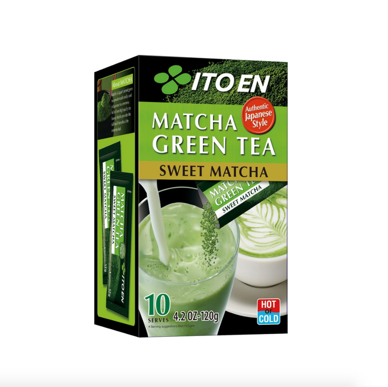 Ito En Sweet Matcha Green Tea Powder Sticks 10 pack