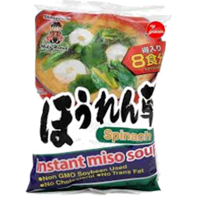 Shinshuichi Sokuseki (Instant) 8 Pack Miso Soup with Spinach 172.8ml