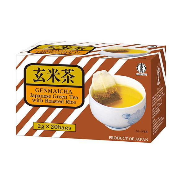 Ujinotsuyu Genmaicha Tea Bags 20pcs - Green Tea Bags with Roasted Rice 40g