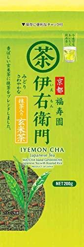 Ujinotsuyu iemon Maccha Genmaicha - Roasted Rice Green Tea Leaves with Matcha 200g